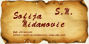 Sofija Midanović vizit kartica
